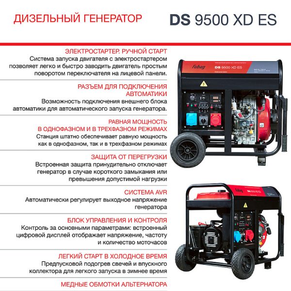 Электростанция дизельная DS 9500 XD ES — изображение 7