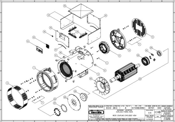 Mecc Alte ECO38-2М/4C SAE 1/14 (200 кВт) — изображение 4