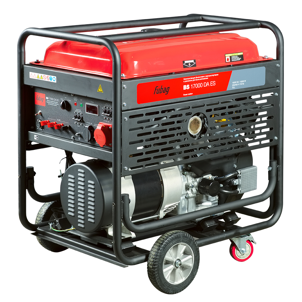 Бензиновый генератор FUBAG BS 17000 DA ES (трехфазный) с электростартером и коннектором автоматики — изображение 2