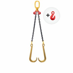 Строп для эвакуатора с J-крюками и укоротителями (2СЦ) ZAPAS-PRO™ г/п 2,5т., L 1.3м.