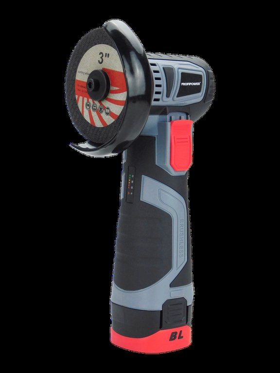 УШМ аккумуляторная бесщеточная ProfiPower MKDGA-18V (Li-ion-2шт, 4.0Ач, 125 мм, 0-9000 об/мин, З/У,