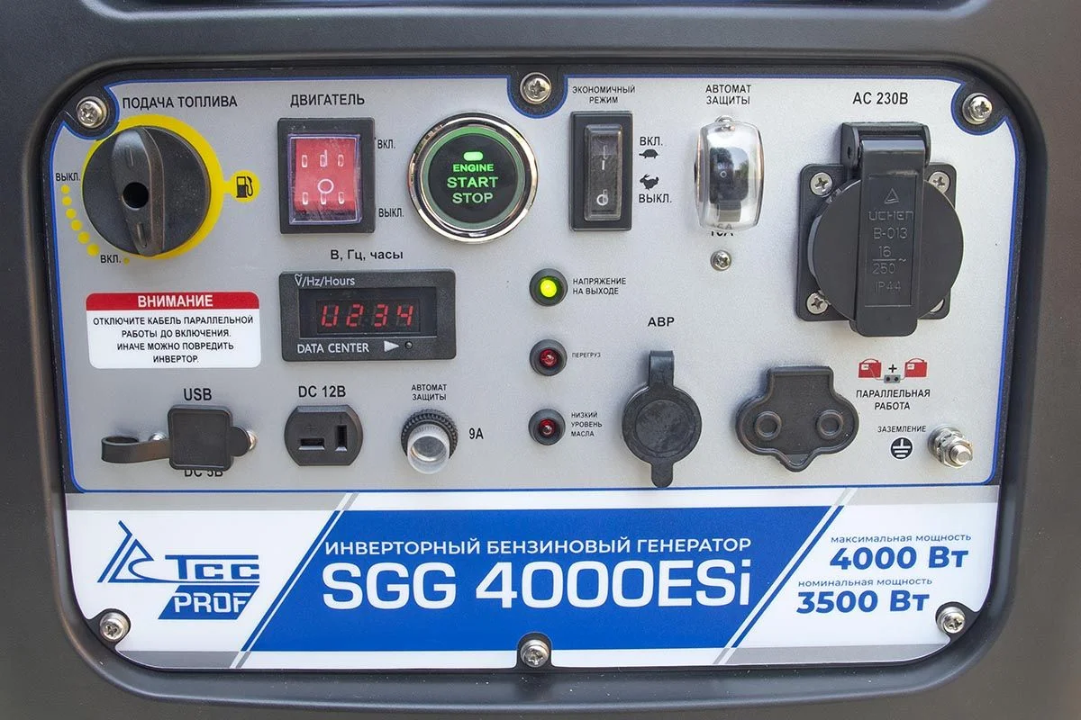 Бензогенератор инверторный ТСС SGG 4000ESi с блоком АВР 111110 — изображение 2