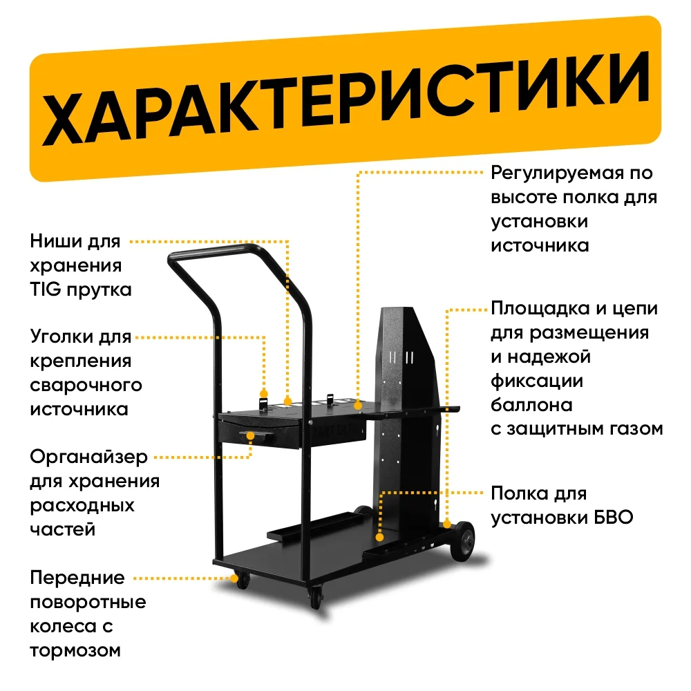 Тележка для сварочного аппарата START ULTRA 2TG006 — изображение 6