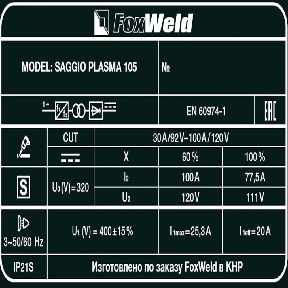 Аппарат плазменной резки SAGGIO PLASMA 125 — изображение 7