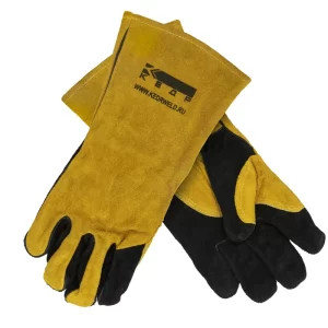 Краги сварочные КЕДР КС-16 КОМФОРТ, (L), желто-черные